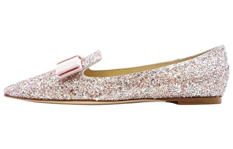 Jimmy Choo Gala spotted sequin flats women's pink