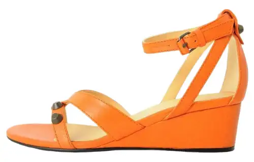 Balenciaga Leather One Strap Sandals 5cm Women's Orange