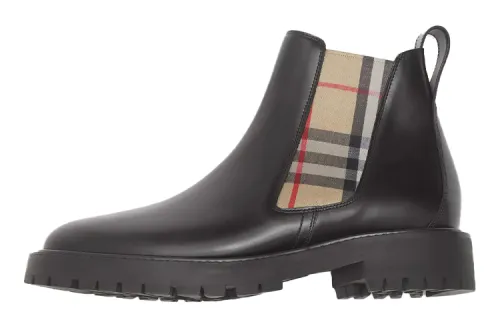 Burberry VINTAGE Short Chelsea Boots Women's Black