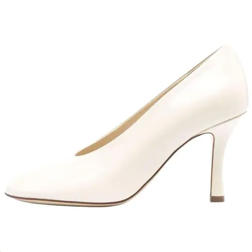 Burberry Slim Heel High Heels 8cm Women's Ivory White