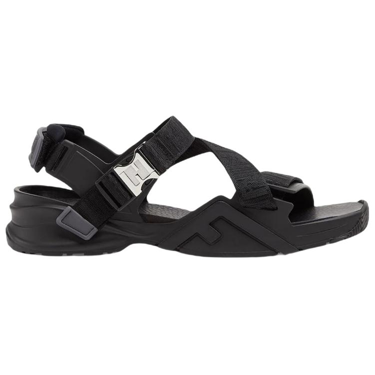 FENDI Flow FF Jacquard Touch Strapped Sandals