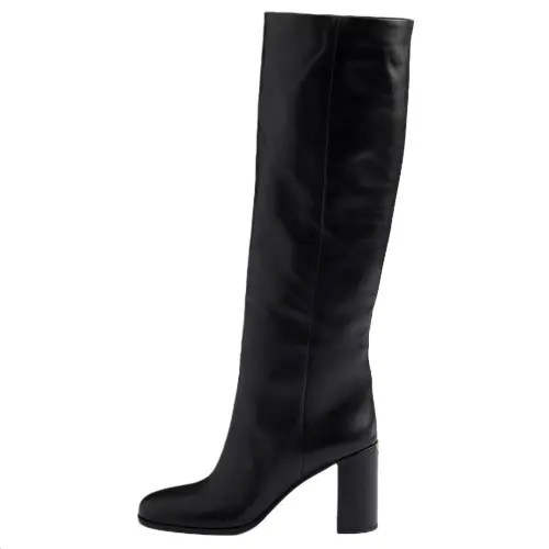 PRADA Leather Knee high Boots 8.5cm Women's Black