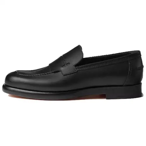 HERMES Hector Loafers Men's Black