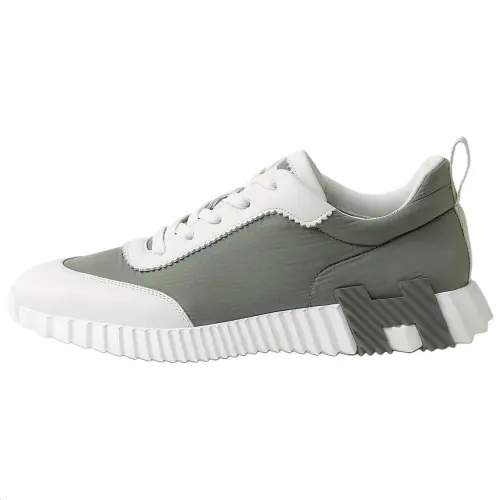 HERMES Bouncing Calfskin Low top Casual Shoes 4cm Men's Green