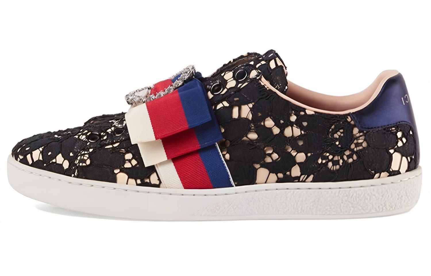 Женские кеды Gucci ACE (черный) — фото 1