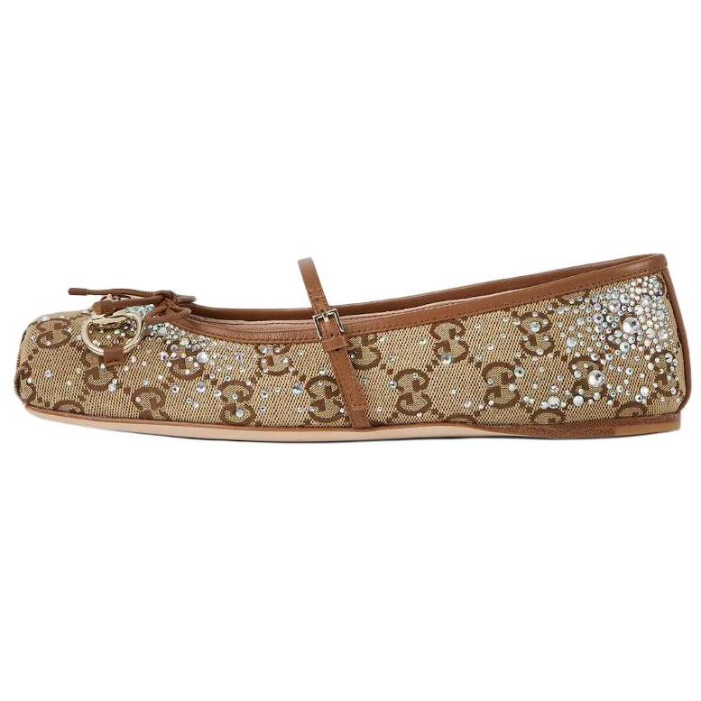 Женские туфли Gucci Horsebit (коричневые)