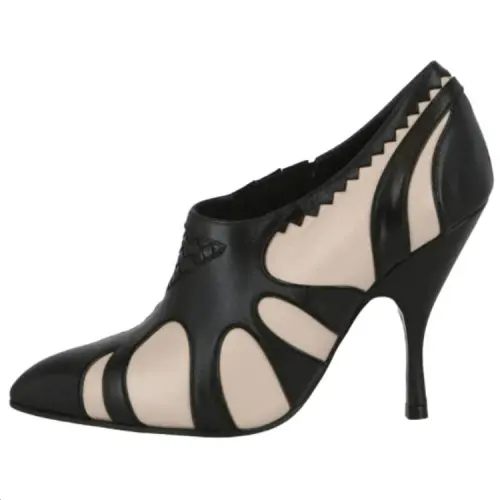 Bottega Veneta Leather Slim Heel High Heels Women's Black