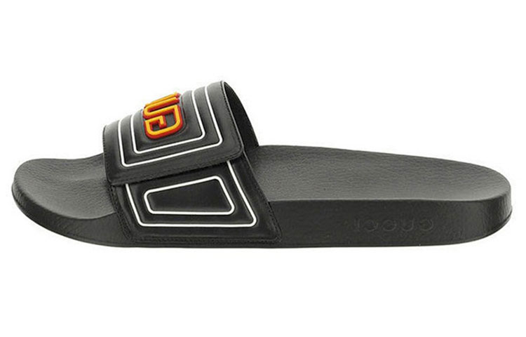 Мужские шлепанцы Gucci 575072 DIR00 1000 (черные)