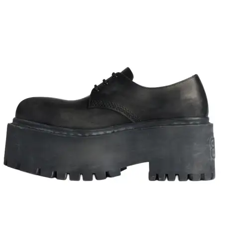 Balenciaga Strike Cow Leather Casual Shoes 8cm Women's Black