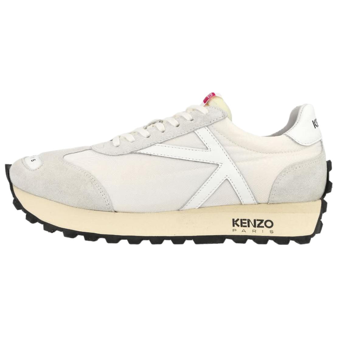 KENZO Takumi Takada Leather Lace Up Low top Sports Casual Shoes Women's White