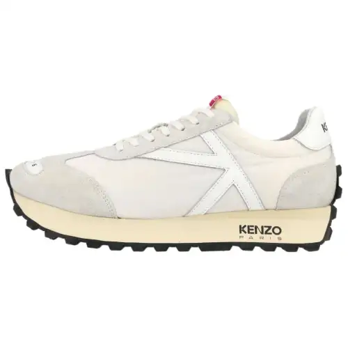 KENZO Takumi Takada Leather Lace Up Low top Sports Casual Shoes Women's White