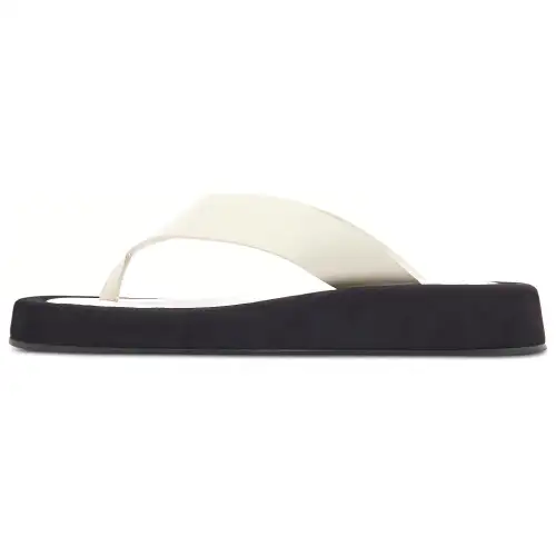 THE ROW Suede Flip Flops Women's White