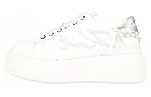 KARL LAGERFELD / Karl Lagerfeld Jeans Leather Low top Skateboard Shoes Women's White