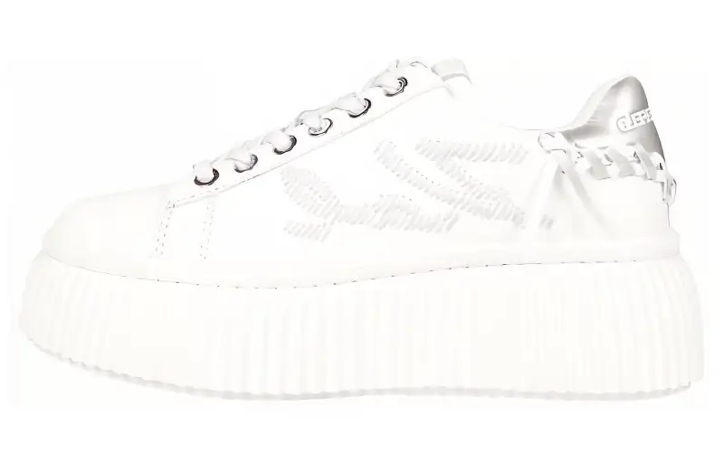 KARL LAGERFELD / Karl Lagerfeld Jeans Leather Low top Skateboard Shoes Women's White
