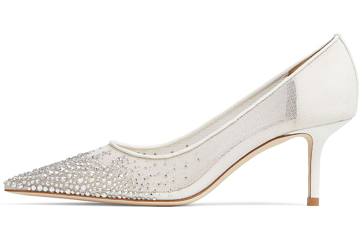 Jimmy Choo LOVE Slim Heel High Heels Women's White