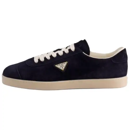 PRADA Lane Suede Low top Skateboard Shoes Men's Blue