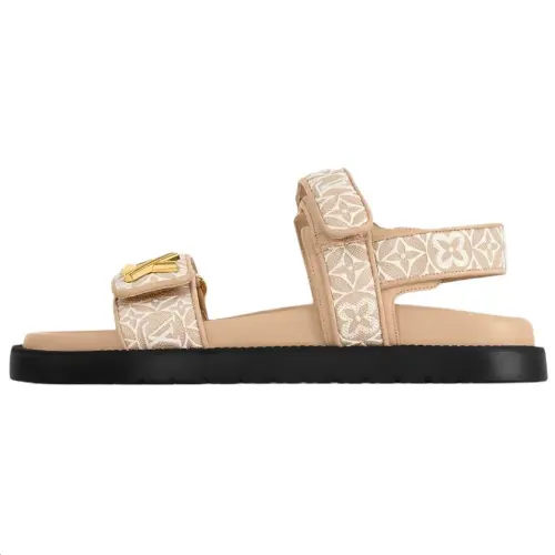 LOUIS VUITTON Sunset Beach Sandals Women's Brown