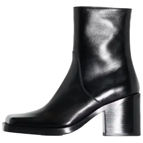 Balenciaga Black Cut 80 Boots Black Leather Women's