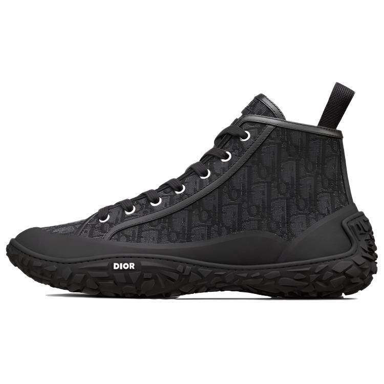 DIOR Dior B28 simple print high-top lifestyle shoes men's black