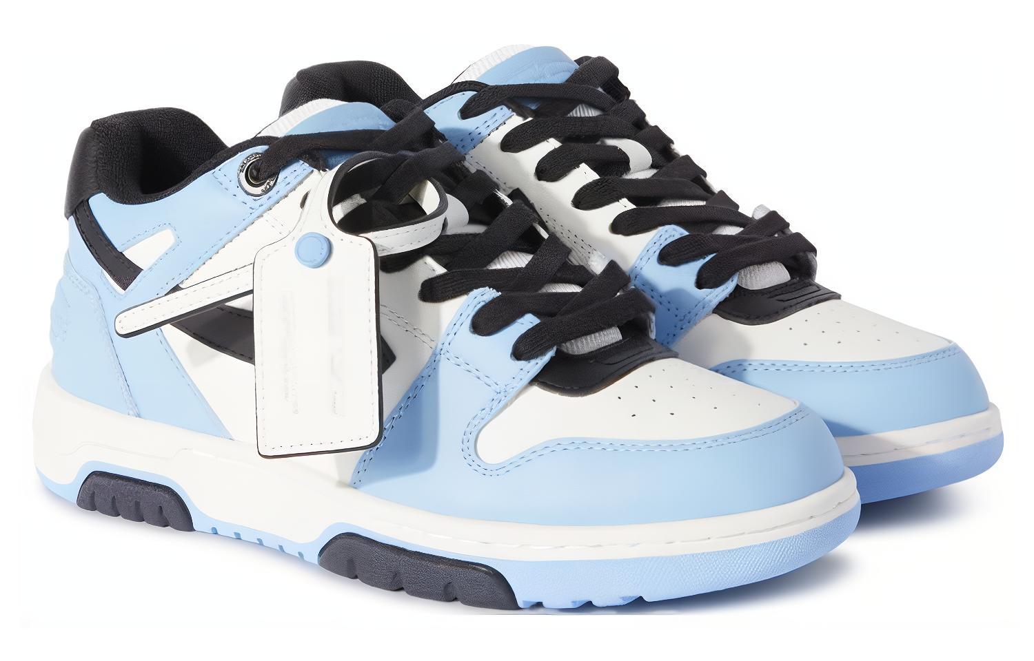 OFF WHITE Out Of Office Ooo Low Tops Light Blue Black Women's