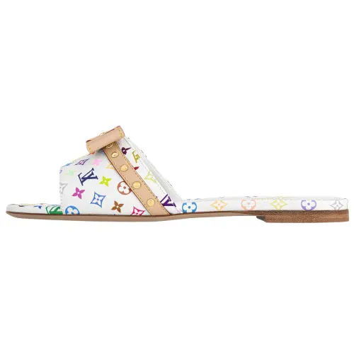 LOUIS VUITTON x Takashi Murakami 6AM Slide Slippers Women's White