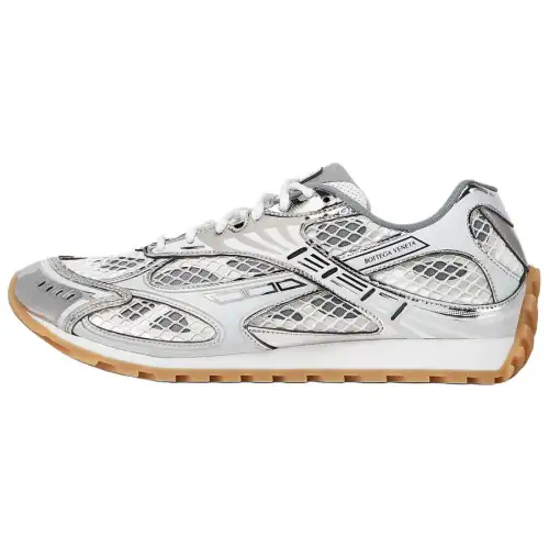 Bottega Veneta Orbit Low top Casual Shoes Men's Silver White