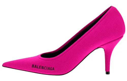 Balenciaga Knife Knit High Heels 8cm Women's Fuchsia