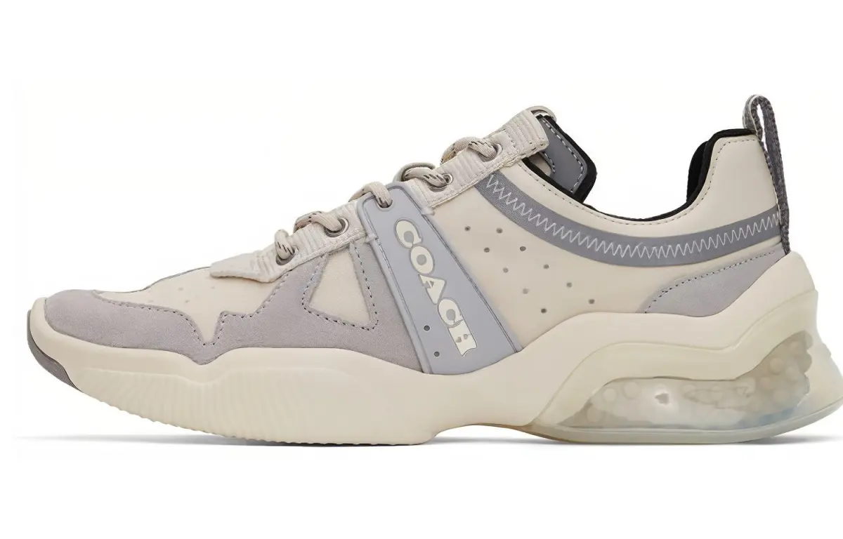 COACH CitySole Comfortable Low top Casual Shoes Men's Beige Yellow