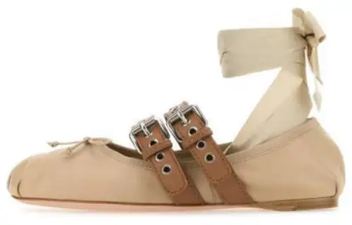 MIU MIU Buckled Ballet Pumps