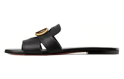 DIOR 30 Montaigne Abrasion Resistant Abrasion Resistant Slide Slippers Women's Black