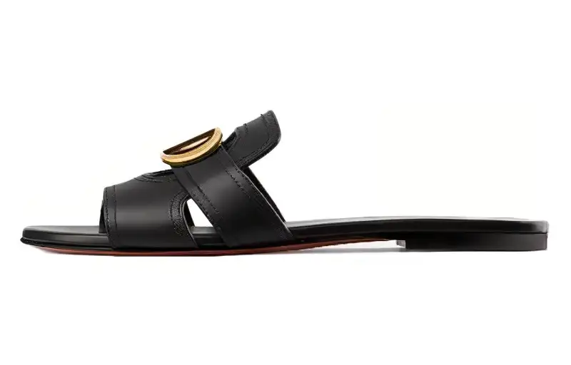 DIOR 30 Montaigne Abrasion Resistant Abrasion Resistant Slide Slippers Women's Black