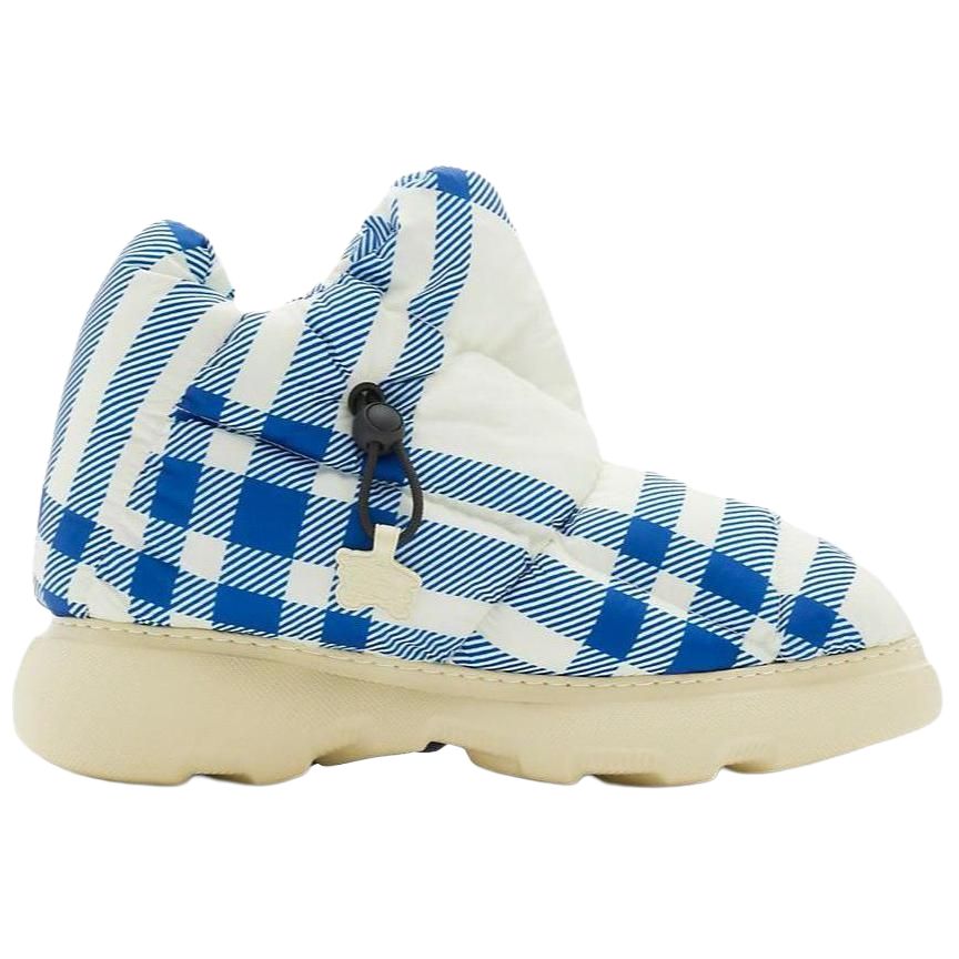 Burberry Checked Drawstring Padded Boots