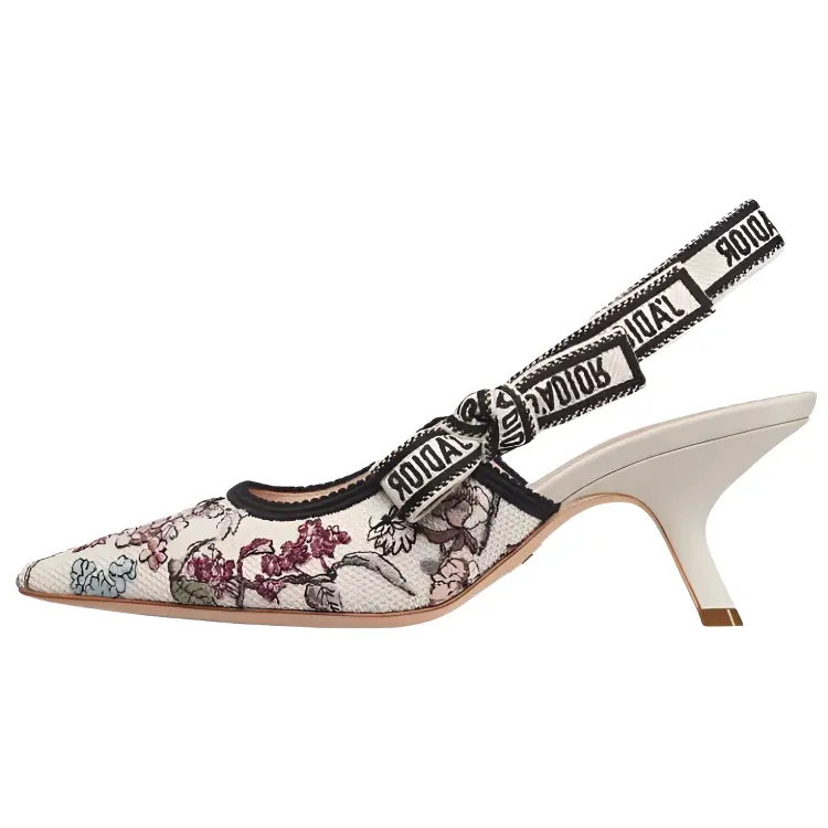 DIOR J'Adior Irregular Heel High Heels 6.5cm Women's White