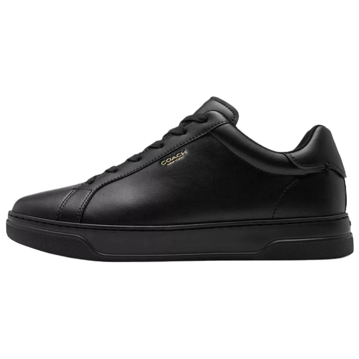 COACH Highline Leather Low top Skateboard Shoes Men's Black