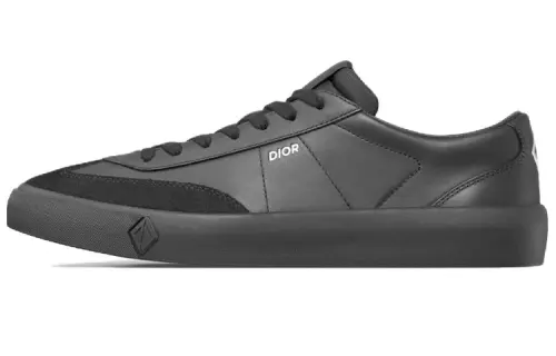 DIOR B23 Cow Leather Low top Skateboard Shoes Men's Black