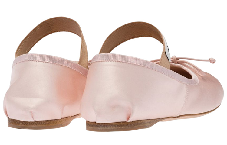 MIU MIU Logo Strap Ballet Flats