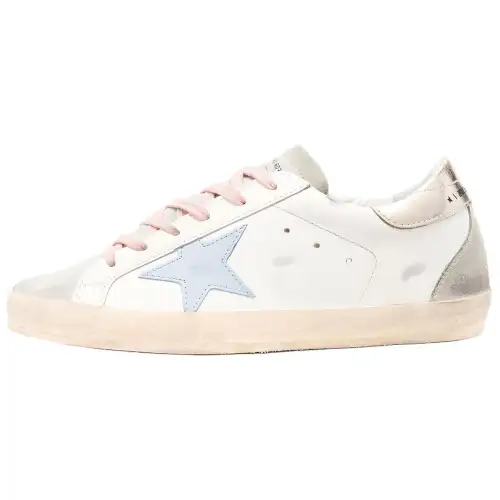 Golden Goose Super Star White Silver Ice Blue Women's