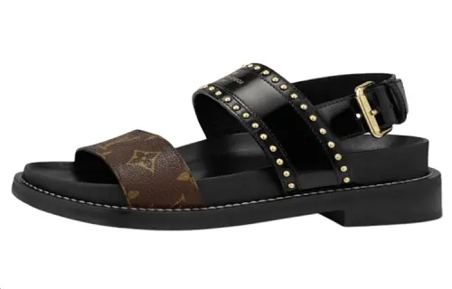 LOUIS VUITTON Shoes Sports Sandals 'Black Brown' Women's