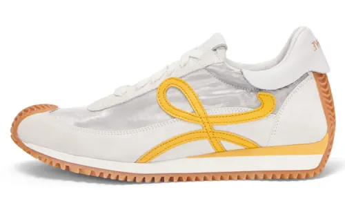 LOEWE Flow Runner Low top Casual Shoes Women's White Yellow