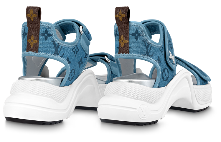 LOUIS VUITTON Archlight Denim Beach Sandals Women's Blue