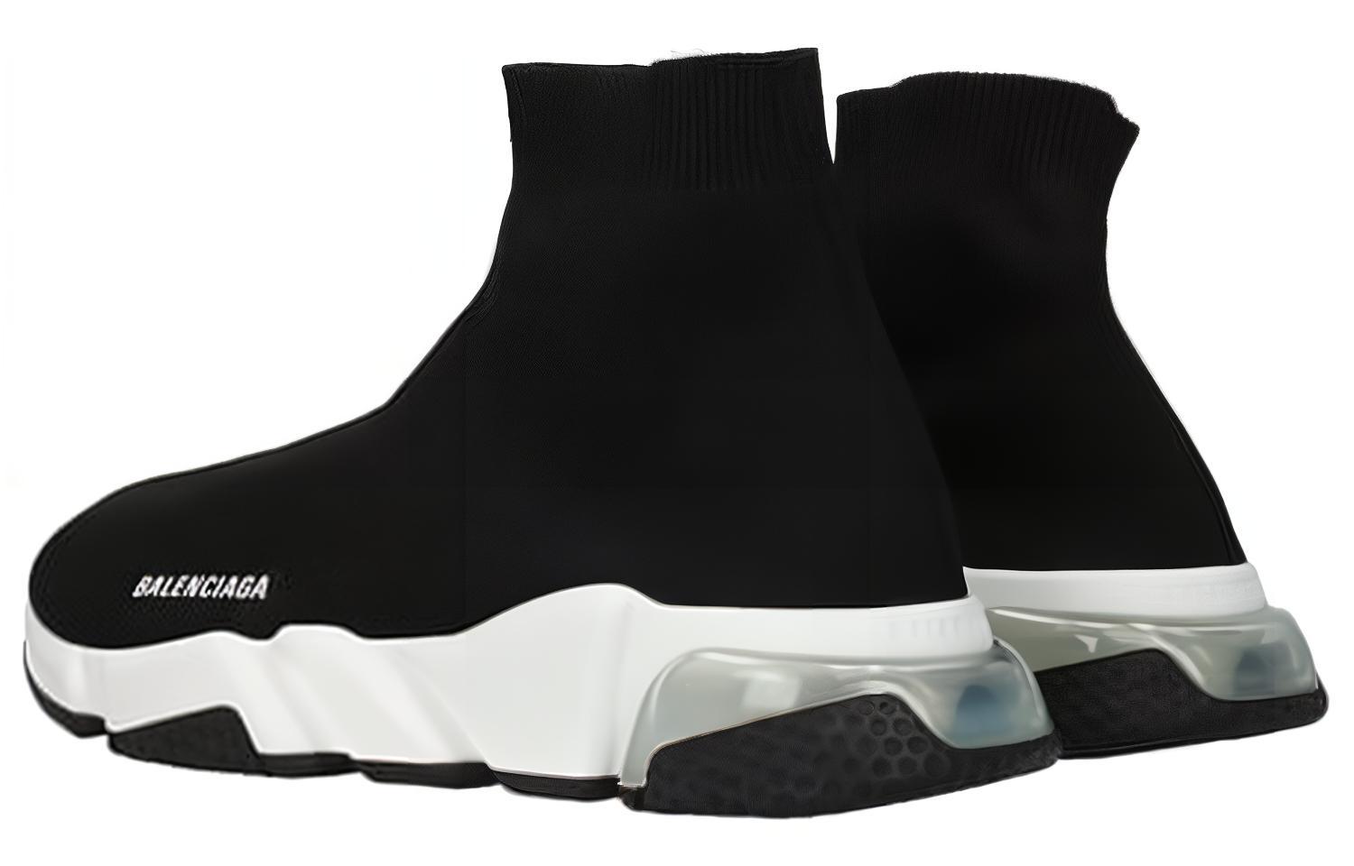 Мужские кроссовки Balenciaga Speed (черно-белые) — фото 3