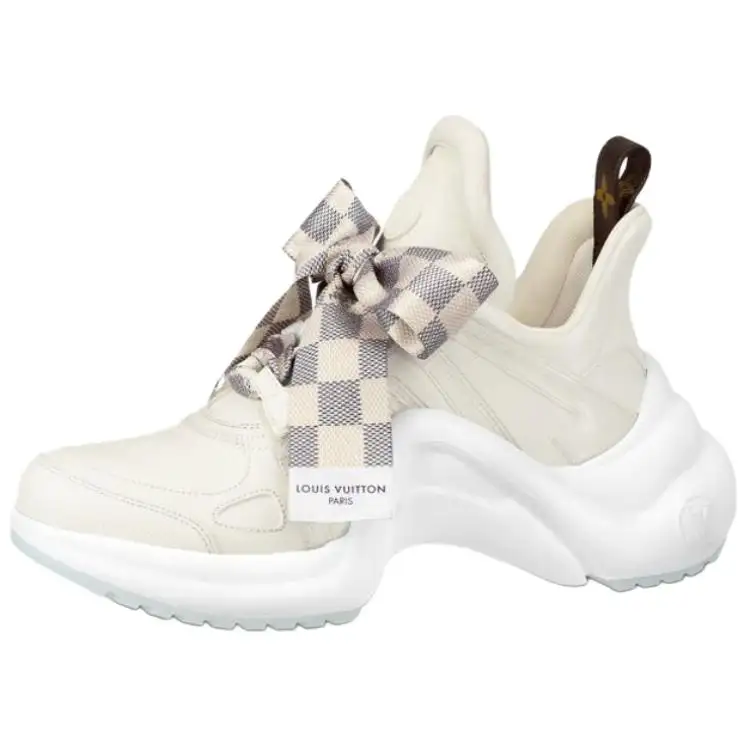 LOUIS VUITTON Archlight 1.0 Sneakers 'Cream White With Plaid Ribbon' Women's
