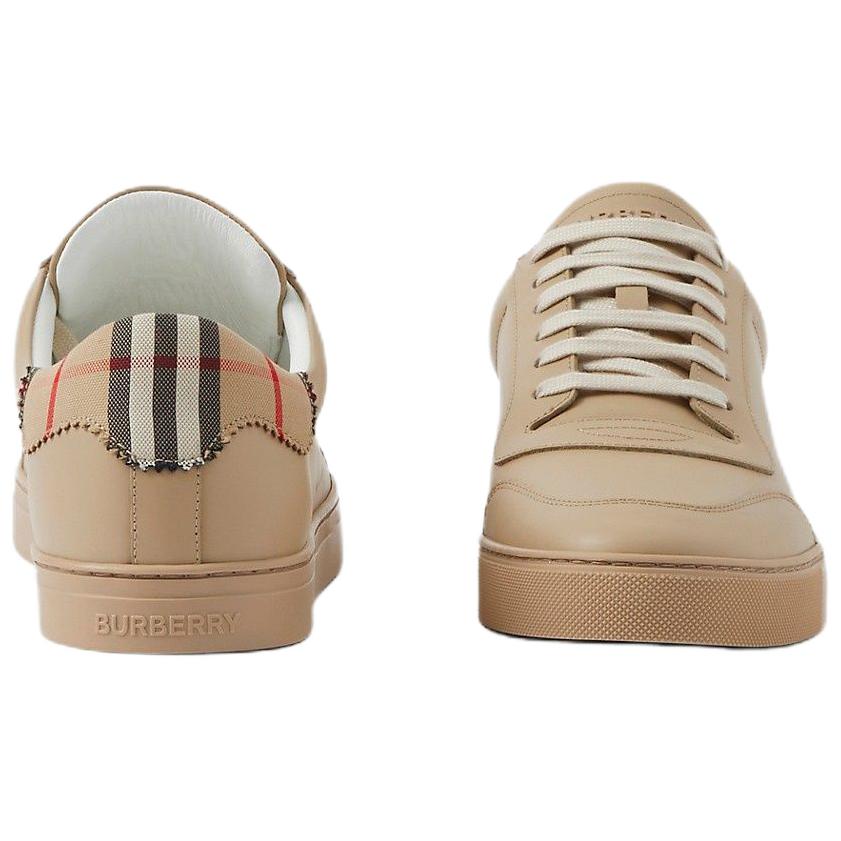 Мужские кеды Burberry (бежевые) — фото 4