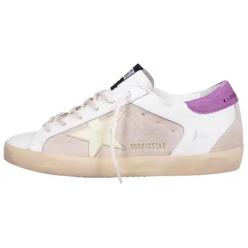 Golden Goose Super Star Low top Skateboard Shoes Women's Pink Distressed