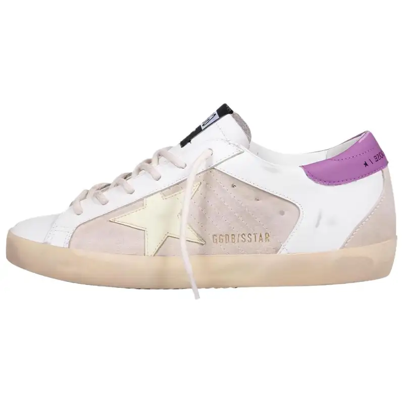 Golden Goose Super Star Low top Skateboard Shoes Women's Pink Distressed
