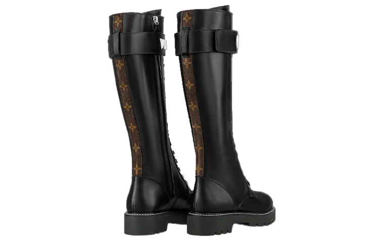 LOUIS VUITTON Territory Flat High Ranger Boots 'Black' Women's