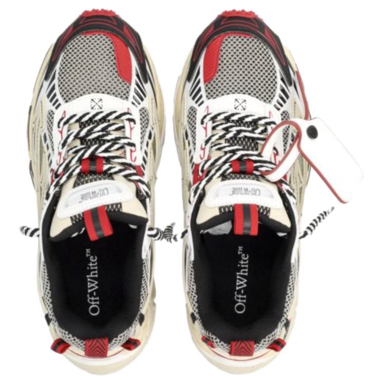 Мужские кроссовки OFF-WHITE Be Right Back (бело-красные) — фото 5