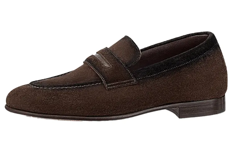 LOUIS VUITTON Glove Leather Casual Shoes Men's Brown