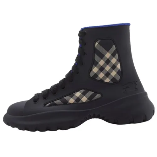 Burberry Boulder Leather Ankle Boots Men's Black