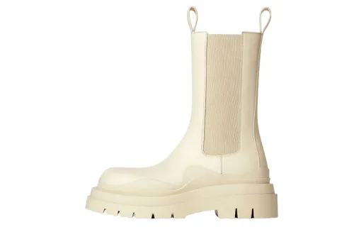 Bottega Veneta Tire Comfortable Short Chelsea Boots 5.5cm Men's Beige